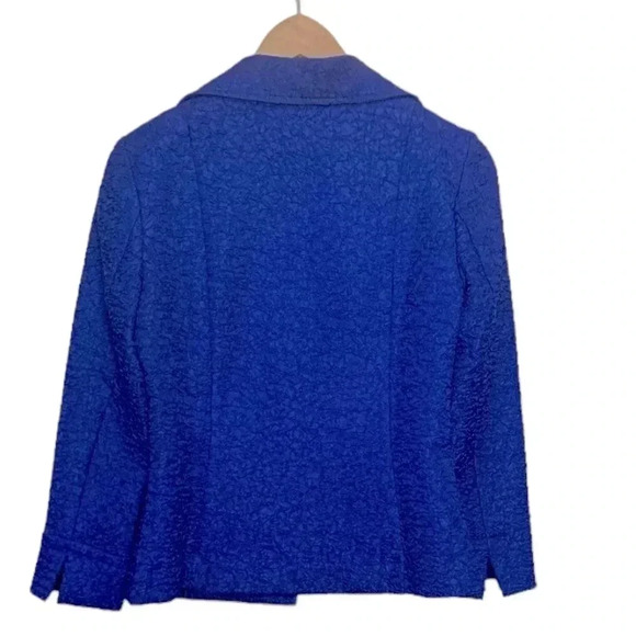 Chico Textured, Brilliant Blue, Mid weight,  Open Blazer Size 0 - Picture 3 of 5